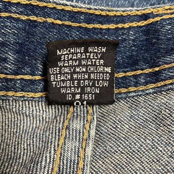 GLORIA VANDERBILT Ladies Blue Denim Straight Leg Jeans Button Zip Front Size 14 - Picture 10 of 13